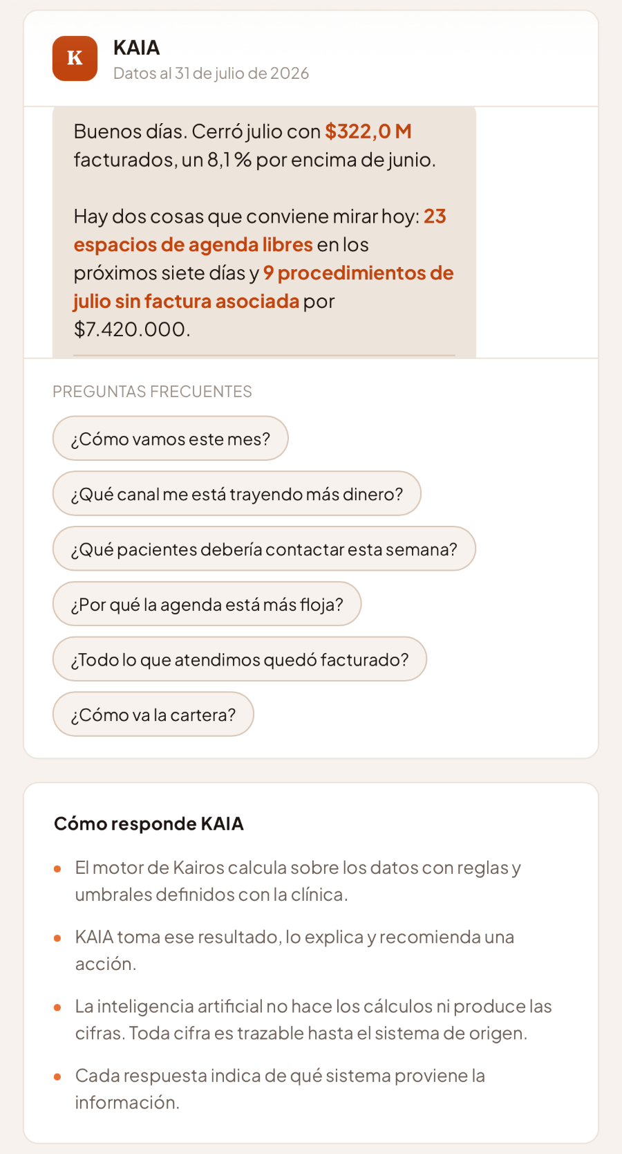 Kairos en el celular — KAIA
